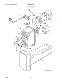 Ice Container parts for Frigidaire Bottom-Mount Refrigerator FRFS2823AW3 from AppliancePartsPros.com