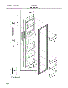 Freezer Door parts for Frigidaire Side-By-Side Refrigerator FRSC2333AS0 from AppliancePartsPros.com