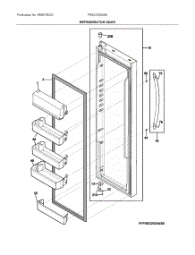 Fresh Food Door parts for Frigidaire Side-By-Side Refrigerator FRSC2333AS0 from AppliancePartsPros.com