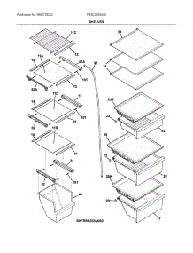Shelves parts for Frigidaire Side-By-Side Refrigerator FRSC2333AS0 from AppliancePartsPros.com