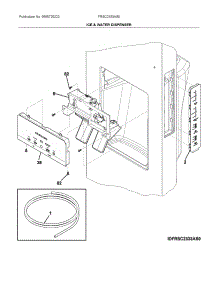 Ice & Water Dispenser parts for Frigidaire Side-By-Side Refrigerator FRSC2333AS0 from AppliancePartsPros.com
