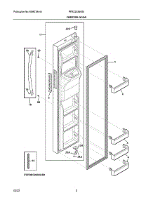 Freezer Door parts for Frigidaire Side-By-Side Refrigerator FRSC2333AS5 from AppliancePartsPros.com