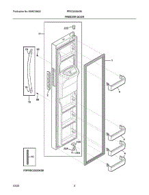 Freezer Door parts for Frigidaire Side-By-Side Refrigerator FRSC2333AS6 from AppliancePartsPros.com