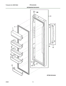 Refrigerator Door parts for Frigidaire Side-By-Side Refrigerator FRSC2333AS6 from AppliancePartsPros.com