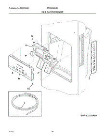 Ice & Water Dispenser parts for Frigidaire Side-By-Side Refrigerator FRSC2333AS6 from AppliancePartsPros.com