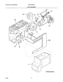 Ice Container parts for Frigidaire Side-By-Side Refrigerator FRSC2333AS6 from AppliancePartsPros.com