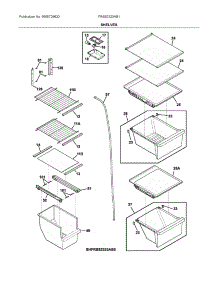 Shelves parts for Frigidaire Side-By-Side Refrigerator FRSS2323AB1 from AppliancePartsPros.com