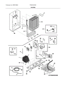 System parts for Frigidaire Side-By-Side Refrigerator FRSS2323AB1 from AppliancePartsPros.com