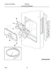 Ice & Water Dispenser parts for Frigidaire Side-By-Side Refrigerator FRSS2323AB5 from AppliancePartsPros.com