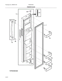 Freezer Door parts for Frigidaire Side-By-Side Refrigerator FRSS2323AD0 from AppliancePartsPros.com