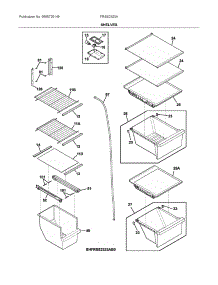Shelves parts for Frigidaire Side-By-Side Refrigerator FRSS2323AD0 from AppliancePartsPros.com