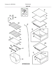 Shelves parts for Frigidaire Side-By-Side Refrigerator FRSS2323AS4 from AppliancePartsPros.com