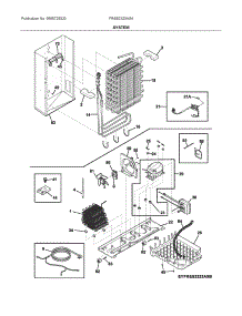 System parts for Frigidaire Side-By-Side Refrigerator FRSS2323AS4 from AppliancePartsPros.com