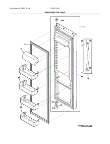 Fresh Food Door parts for Frigidaire Side-By-Side Refrigerator FRSS2323AW0 from AppliancePartsPros.com