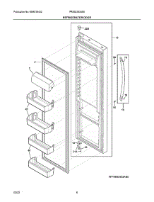 Refrigerator Door parts for Frigidaire Side-By-Side Refrigerator FRSS2333AS5 from AppliancePartsPros.com
