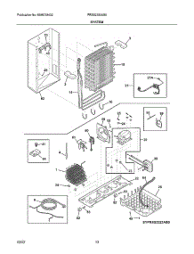 System parts for Frigidaire Side-By-Side Refrigerator FRSS2333AS5 from AppliancePartsPros.com