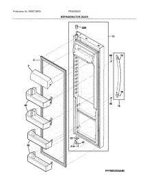 Refrigerator Door parts for Frigidaire Side-By-Side Refrigerator FRSS2623AB0 from AppliancePartsPros.com