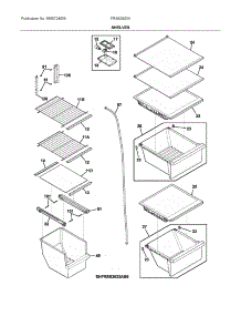 Shelves parts for Frigidaire Side-By-Side Refrigerator FRSS2623AB0 from AppliancePartsPros.com