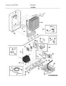 System parts for Frigidaire Side-By-Side Refrigerator FRSS2623AB0 from AppliancePartsPros.com