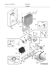System parts for Frigidaire Side-By-Side Refrigerator FRSS2623AB1 from AppliancePartsPros.com