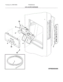 Ice & Water Dispenser parts for Frigidaire Side-By-Side Refrigerator FRSS2623AD2 from AppliancePartsPros.com