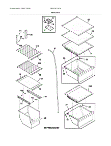 Shelves parts for Frigidaire Side-By-Side Refrigerator FRSS2623AD4 from AppliancePartsPros.com