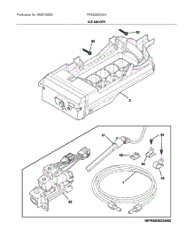 Ice Maker parts for Frigidaire Side-By-Side Refrigerator FRSS2623AD4 from AppliancePartsPros.com