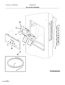 Ice & Water Dispenser parts for Frigidaire Side-By-Side Refrigerator FRSS2623AS4 from AppliancePartsPros.com