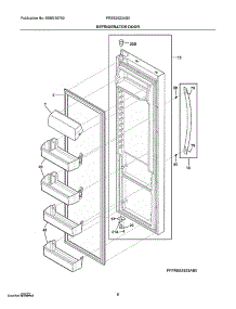 Refrigerator Door parts for Frigidaire Side-By-Side Refrigerator FRSS2623AS5 from AppliancePartsPros.com