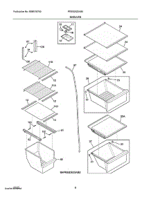 Shelves parts for Frigidaire Side-By-Side Refrigerator FRSS2623AS5 from AppliancePartsPros.com