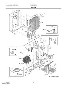 System parts for Frigidaire Side-By-Side Refrigerator FRSS2623AS5 from AppliancePartsPros.com