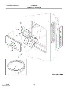 Ice & Water Dispenser parts for Frigidaire Side-By-Side Refrigerator FRSS2623AS5 from AppliancePartsPros.com