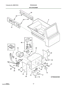 Ice Container parts for Frigidaire Side-By-Side Refrigerator FRSS2623AS5 from AppliancePartsPros.com