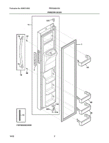 Freezer Door parts for Frigidaire Side-By-Side Refrigerator FRSS2623ASA from AppliancePartsPros.com