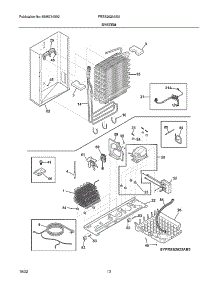 System parts for Frigidaire Side-By-Side Refrigerator FRSS2623ASA from AppliancePartsPros.com