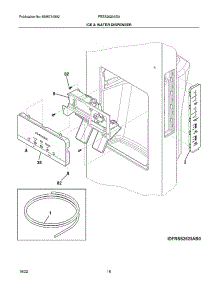 Ice & Water Dispenser parts for Frigidaire Side-By-Side Refrigerator FRSS2623ASA from AppliancePartsPros.com