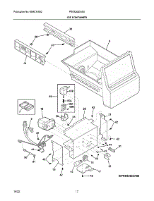 Ice Container parts for Frigidaire Side-By-Side Refrigerator FRSS2623ASA from AppliancePartsPros.com