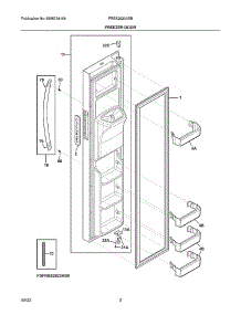 Freezer Door parts for Frigidaire Side-By-Side Refrigerator FRSS2623ASB from AppliancePartsPros.com