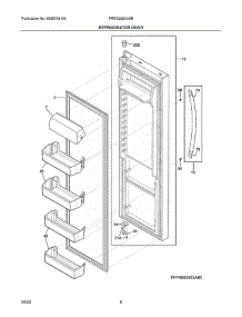Refrigerator Door parts for Frigidaire Side-By-Side Refrigerator FRSS2623ASB from AppliancePartsPros.com