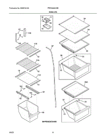 Shelves parts for Frigidaire Side-By-Side Refrigerator FRSS2623ASB from AppliancePartsPros.com