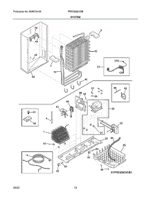 System parts for Frigidaire Side-By-Side Refrigerator FRSS2623ASB from AppliancePartsPros.com