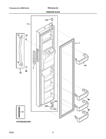 Freezer Door parts for Frigidaire Side-By-Side Refrigerator FRSS2623ASC from AppliancePartsPros.com