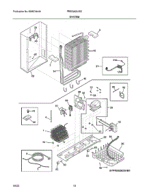 System parts for Frigidaire Side-By-Side Refrigerator FRSS2623ASC from AppliancePartsPros.com