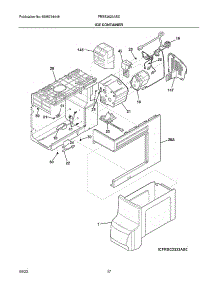 Ice Container parts for Frigidaire Side-By-Side Refrigerator FRSS2623ASC from AppliancePartsPros.com
