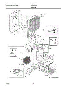 System parts for Frigidaire Side-By-Side Refrigerator FRSS2623ASD from AppliancePartsPros.com