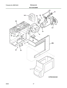 Ice Container parts for Frigidaire Side-By-Side Refrigerator FRSS2623ASD from AppliancePartsPros.com