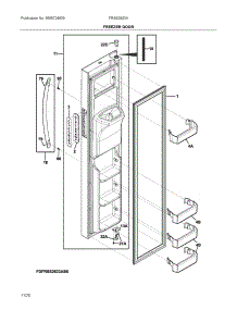 Freezer Door parts for Frigidaire Side-By-Side Refrigerator FRSS2623AW0 from AppliancePartsPros.com
