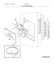 Ice & Water Dispenser parts for Frigidaire Side-By-Side Refrigerator FRSS2623AW0 from AppliancePartsPros.com