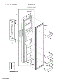 Freezer Door parts for Frigidaire Side-By-Side Refrigerator FRSS2623AW3 from AppliancePartsPros.com