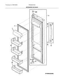 Refrigerator Door parts for Frigidaire Side-By-Side Refrigerator FRSS2623AW3 from AppliancePartsPros.com